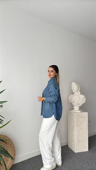 Juliet Taşlı Tensel Jean Gömlek