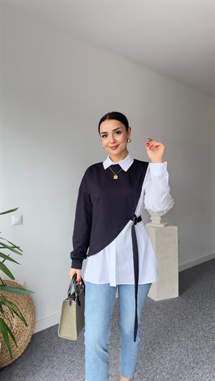 Tasarım İki Parça Gömlek Sweat