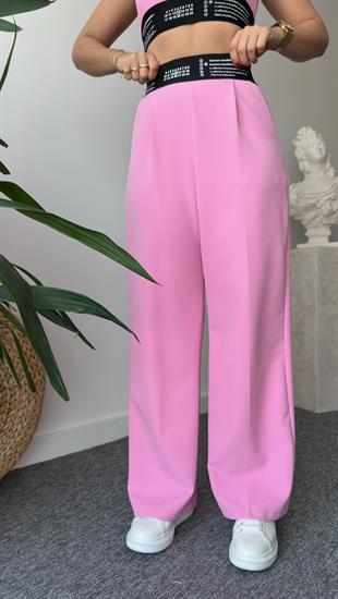 Pembe Pugna Bel Yazılı Pantolon