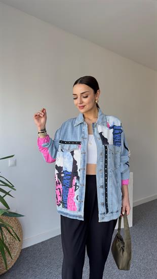 Livre Renkli Baskı Detay Tasarım Ceket