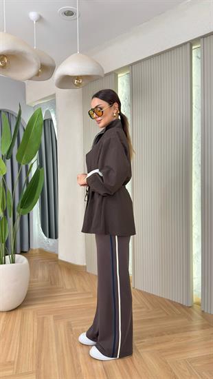 Kahve Raje Paraşüt Detaylı Tasarım Takım