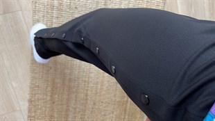  Yanları Çıtçıt Detaylı Siyah Pantolon  