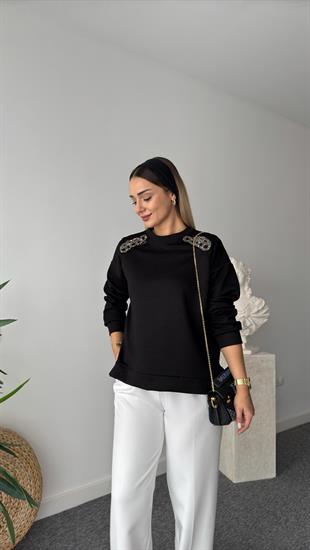 Yamil Marka Model Taş İşlemeli Modal Sweat