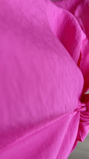 Önü Bağlamalı Pembe Bluz