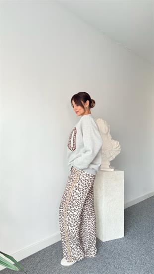 Cıao Leopar Nakışlı Sweatshirt