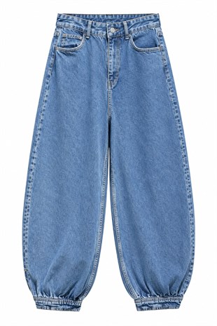 Mavi Manza Paça Detaylı Balon Jean