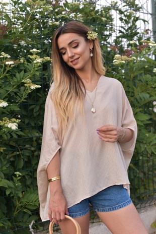 V Yaka Oversize Bluz
