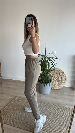 Haki Modal Kumaş Eşofman Altı