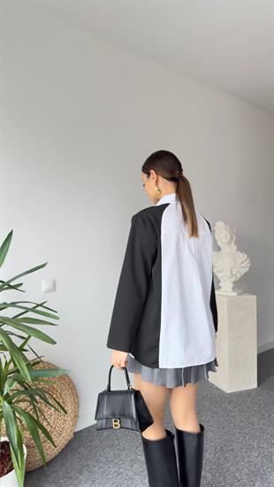 Orj Model Poplin Garnili Gömlek Ceket