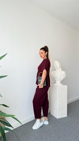 Bordo Jaker Keten Salaş Takım