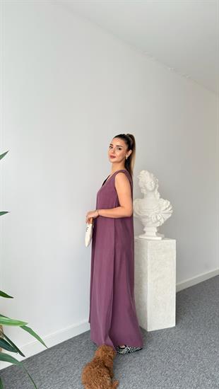 Mürdüm Sileva Orj Marka Tensel Elbise  