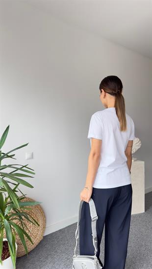 Xoxo Taşlı Beyaz Tshirt