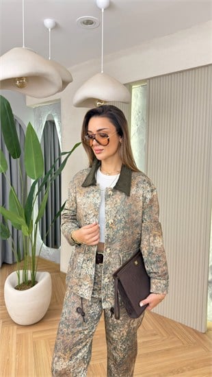 Nemixe Tws Model Desenli Ceket Pantolon Takım