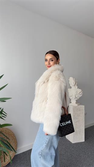 Sten Premıum Ekru Kürk Kaban