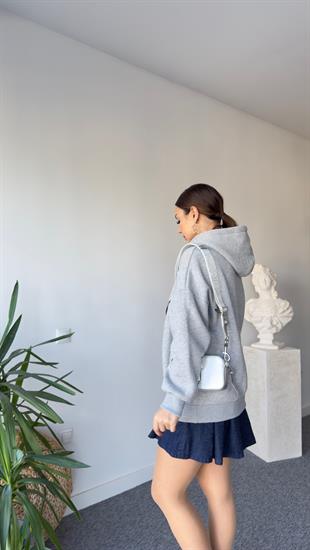 Tws Model Önü İşlemeli Şardonlu Gri Sweat