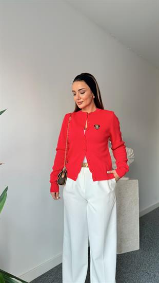 Mickey İşlemeli Marka Model Triko Hırka