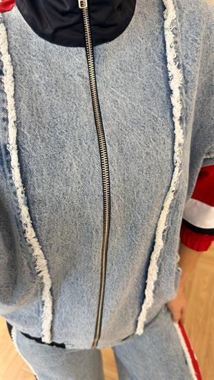 Kırmızı Porsha Paraşüt Detaylı Tasarım Jean Takım