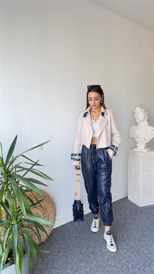 Bel Lastikli Tw Model Laci Deri Pantolon