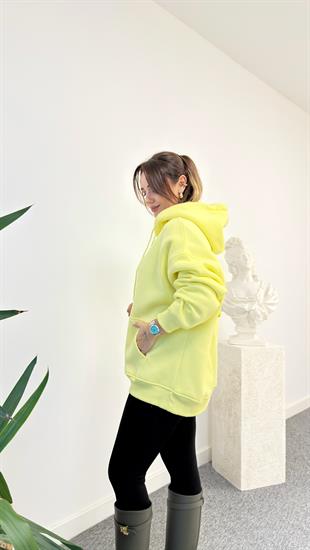 Sarı Sırtı Mickey Aksesuarlı Kapüşonlu Sweatshirt