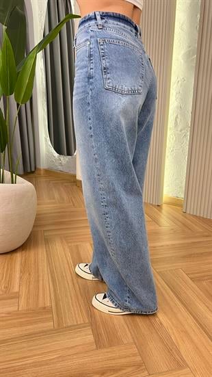 Daria Bel Detaylı Yıkamalı Baggy Jean