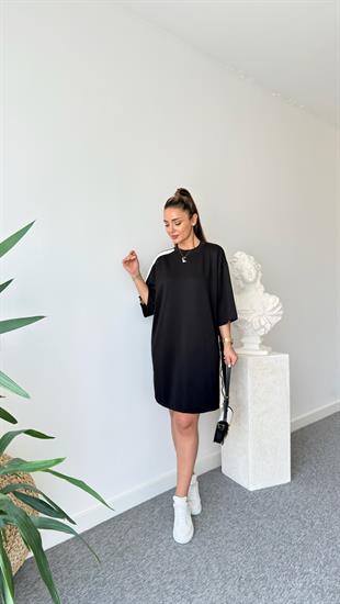 Lobin Şerit Detaylı Modal Elbise 