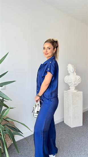Mavi Jeroy Kısa Kol Tasarım Takım