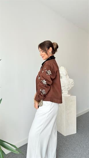 Nakış İşlemeli Tws Model Kahve Ceket