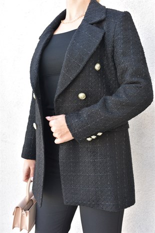 Zara Model Siyah Tüvit Blazer Ceket