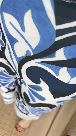 Culotte Mavi Desenli Pantolon