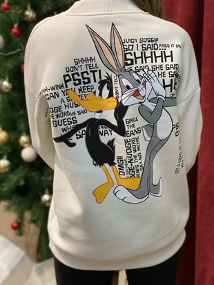 Bugs Bunny Baskılı Sweatshirt