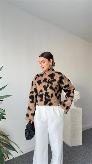 Veta Leopar Desenli Kazak