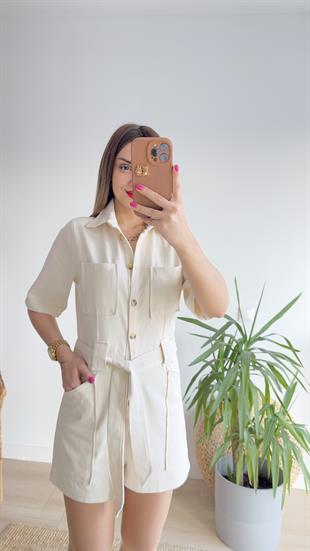 Arca Zra Model Kemerli Şort Tulum