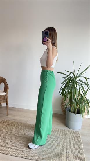 Zra Yeşil Crep Bol Pantolon