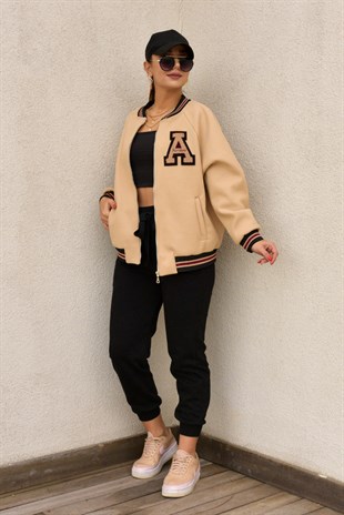 Camel Kolej Bomber Ceket