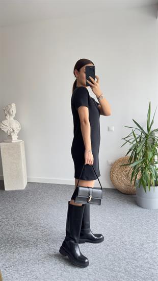 Selanik Zra Model Antrasit Elbise 