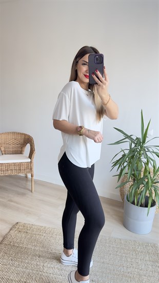 Oys Modal Kumaş Beyaz Tshirt