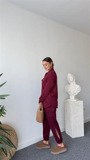 Viba Ntwrk Model Modal Bordo Eşofman Takımı