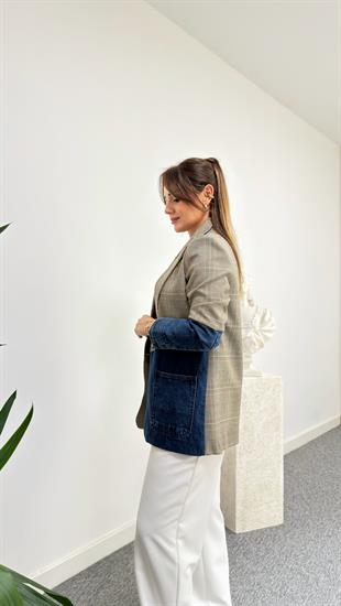 Svay Kot Garnili Ekose Blazer Ceket