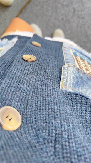 Lesa Kot Garnili Ekru Hırka