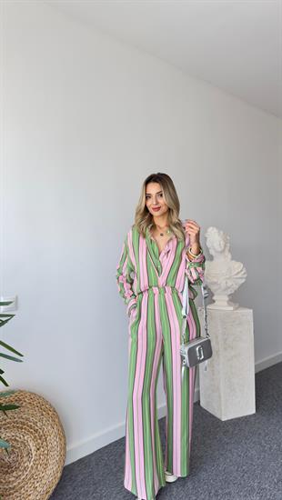Zra Model Çizgili Renkli Takım