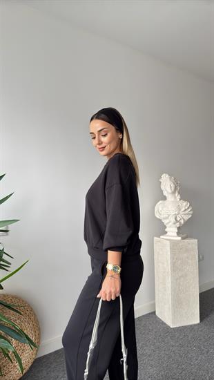 Batte Bisiklet Yaka Antrasit Modal Takım