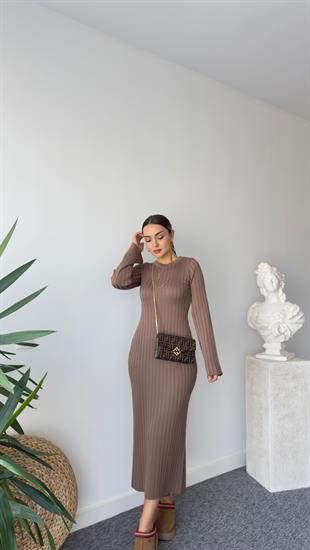 Rudi Zra Model Vizon Çelik Triko Elbise 