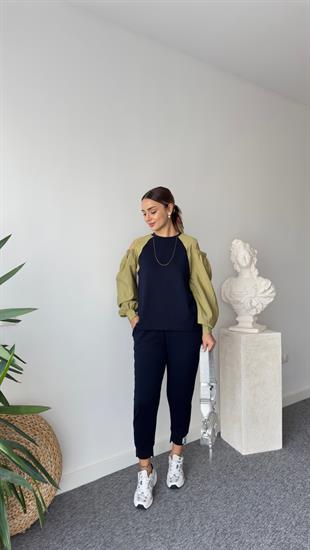 Flexi Omuz Pencereli Laci Modal Sweat
