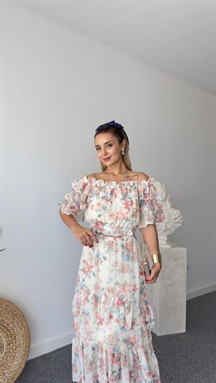 Palmin Fırfırlı Şifon Etekli Takım