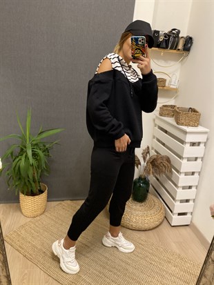 Omuz Dekolteli Sweatshirt