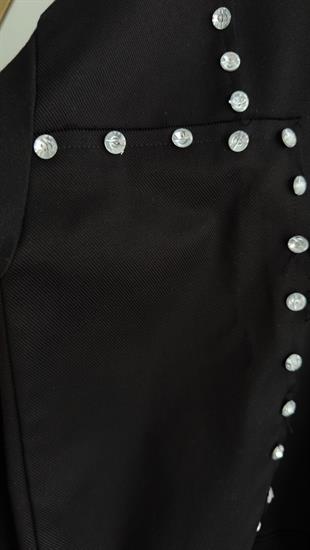 Orj Model Büyük Taş Detaylı Siyah Sweat