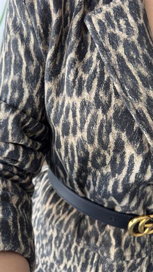 Lotia Leopar Desenli Blazer Ceket