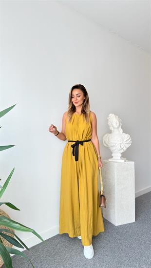 Olive Maja Orj Marka Kuşaklı Tulum