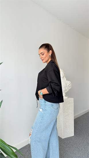 Ellis Ntwrk Model Gömlek Yaka Siyah Sweat