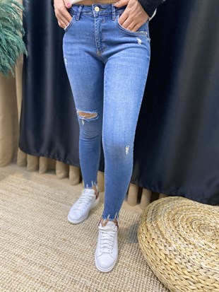 Dizi Yırtık Skinny Jean